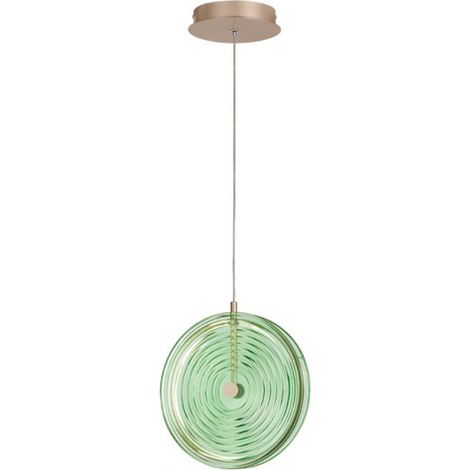 Suspension LED Ø30cm avec verre décoratif Jokey S - Vert foncé (1/5)