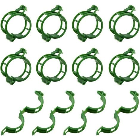 (Green) 100pcs Plant Support Clips, Plastic Vine Clips, Fixed Clip for Vines MUMU (1/4)
