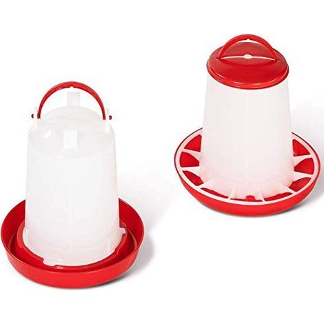 Lot mangeoire 3 KG et Abreuvoir 3L pour Poules et volailles (1/5)