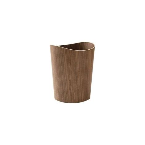 Poubelle en bois 2,3 gallons – Corbeille ronde japonaise en bois naturel – Dimensions 25cm diamètre x 30cm hauteur – Pour bureau et salle de bain (1/5)