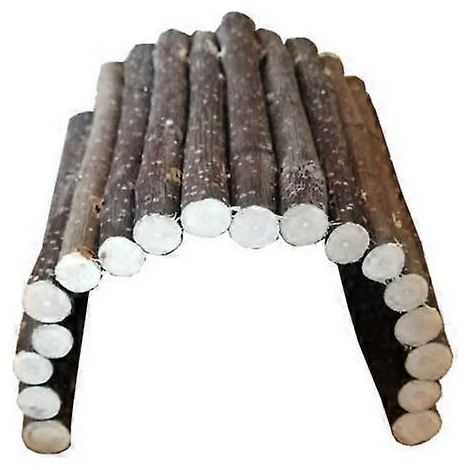 Jouet à mâcher pour lapins et gerbilles - Pont en arc, branches d'arbre - Moyen (1/5)