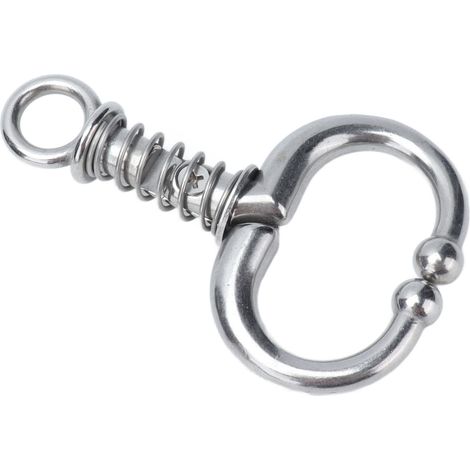 Anneau nasal pour bovins en acier inoxydable, pince nasale pour taureaux et vaches avec ressort, pour élevages. (1/5)