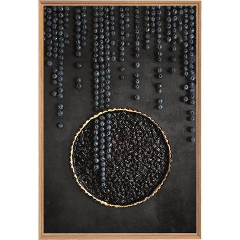Tableau mural encadré myrtilles 65x97 cm - Tableau Mural Décoratif - Image Encadrée Imprimée en HD - Impression 65x97 cm sur Fibres de Bois FSC - Finition Mate - Fabriqué en France (1/5)