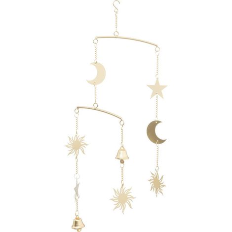 Mobile Mond goldfarben aus Metall 48cm - Atmosphera créateur d'intérieur