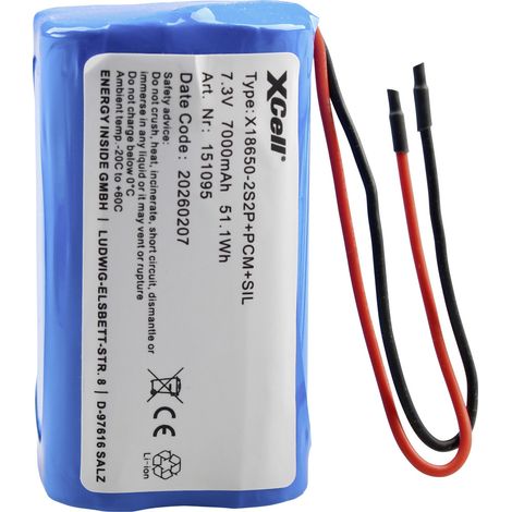 XCell Spezial-Akku 4x 18650 Li-Ion 7.4 V 7000