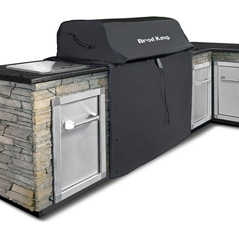 Couvercle pour barbecue en béton préfabriqué Kitaway GAS Encast – Tissu PVC/polyester résistant aux intempéries – Dimensions 77 x 66 x 66 cm – Tuozi (1/3)