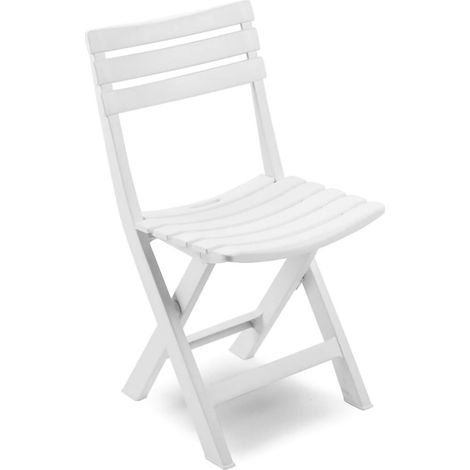 Dmora Sedia da esterno pieghevole, Made in Italy, 44 x 41 x 78 cm, color Bianco, con imballo rinforzato (1/3)
