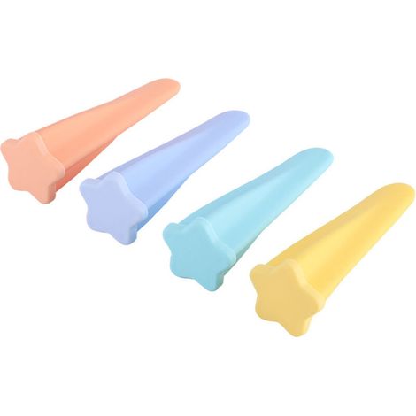 Moules à glace en silicone, lot de 4, réutilisables et manuels, pour enfants, en forme d'étoile multicolore avec couvercle - AquaForge (1/5)