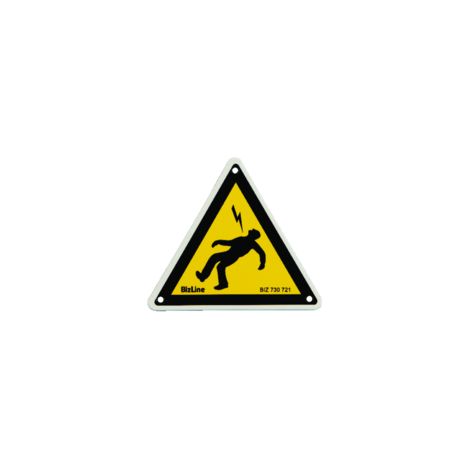 triangle en pvc homme foudroye 100x100mm lot de 3