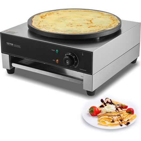 Crêpière électrique 40 cm, 3000W, plaque à crêpes antiadhésive avec contrôle de température, pancakes et usages professionnels (1/5)