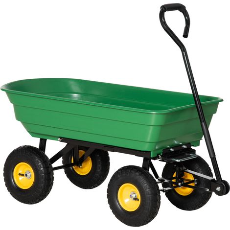 Chariot de jardin SUSAN vert et jaune (1/5)