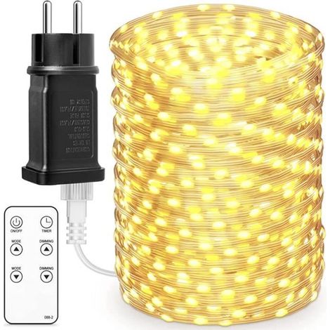 Lichterkette – LED – 50 Meter – 8 Modi – IP44 wasserdicht – Weiß (1/4)