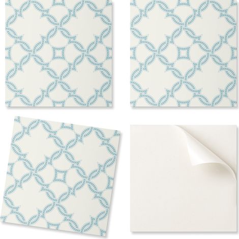 Baldosas de vinilo autoadhesivas para pasillo, con dise帽o de cuadr铆cula entrelazada, 20x20x20 cm.