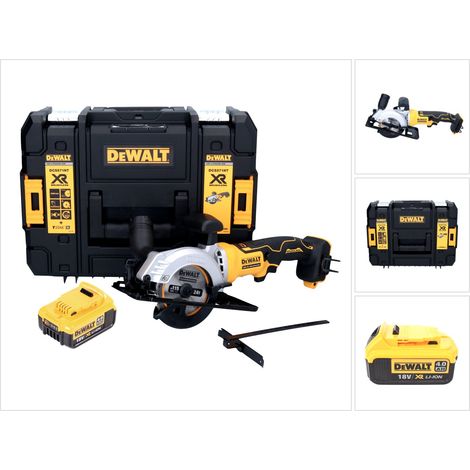 Sierra circular sin cable DeWalt DCS 571 18 V 115 mm sin escobillas + 1x batería 4,0 Ah + TSTAK - sin cargador (1/5)