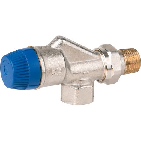Resideo Vanne thermostatique Kombi-TRV laiton nickelé, axial, DN10, V2100API10