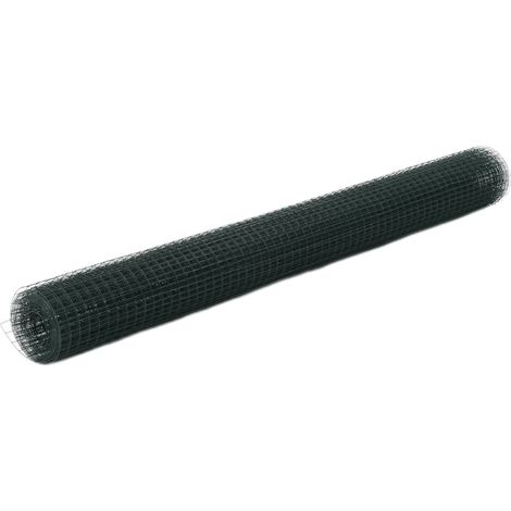 Clôture en fil d'acier avec revêtement PVC, 10 x 1,5 m, verte