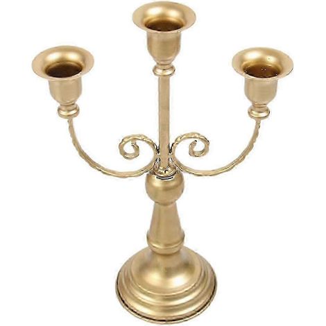 Bougeoir élégant en métal au design simple et aux ornements raffinés, idéal pour la maison. (1/5)