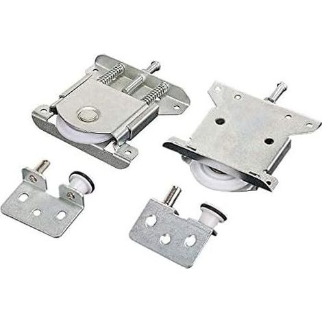 2-Piece Sliding Wardrobe Door Rollers, Sliding Door Parts for Wardrobe Doors, Wheels, Rollers, Wardrobe Runners Guides, Sliding Wardrobe Door Roller, 30 kg Load Capacity (1/4)