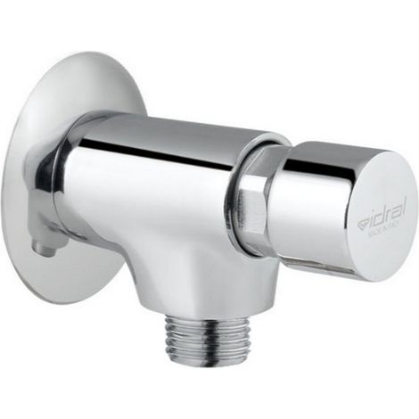 Zeitgesteuerter Urinalhahn ohne Schlauch aus verchromtem Messing – Idral Modern 08120/1E