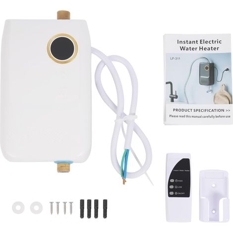 Mini Chauffe-eau électrique, Chauffe Eau Instantané Electrique 5500W Affichage LED Il affiche clairement la température Application Il peut être utilisé dans les maisons, les écoles, les bureaux (1/5)