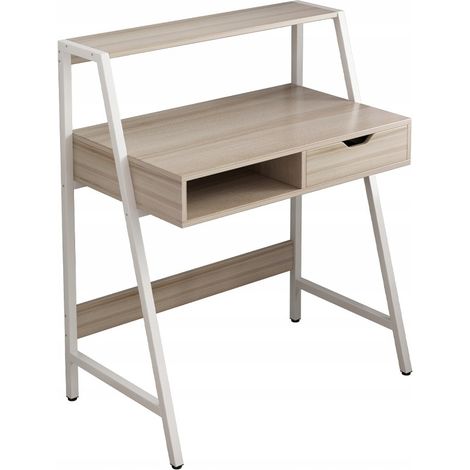Computertisch mit Schublade Eiche hell Industrial (1/5)
