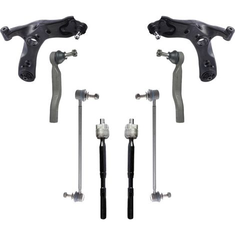 KIT BRACCIO OSCILLANTE 8 PEZZI COMPATIBILE CON TOYOTA AVENSIS Familiare (T27) 2.0 D-4D / Kit Sospensione Completo OE/OEM / Bracci Oscillanti + Testine Sterzo / Sostituzione Diretta OEM