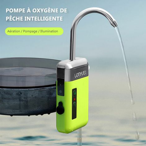 Pompe à oxygène automatique multifonctionnelle portative extérieure pompe à air de pêche éclairage LED de charge USB (1/4)