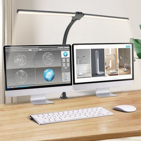 Lampe de Bureau - LED - 24W - Double Tête - Capteur de Lumière - Réglable-Ywey (1/4)