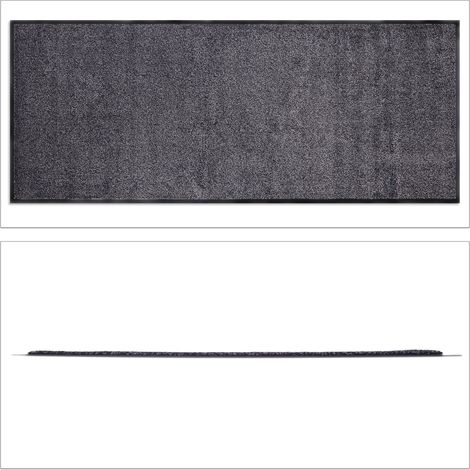 Zerbino extra sottile antiscivolo per ingresso 90 x 150 cm comfort in polipropilene grigio melangiato 130008614