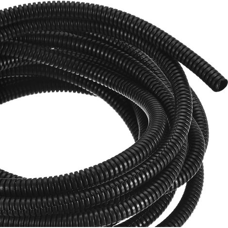 Gaine de protection des câbles flexible pour bureau, maison, jardin, 6 m, 6,5 mm, noir (1/5)