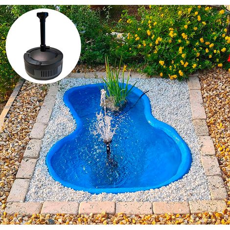 Kit Laghetto Artificiale + Pompa Filtro da Giardino 136x100x34 cm in Polietilene 220 Litri Azzurro (1/5)