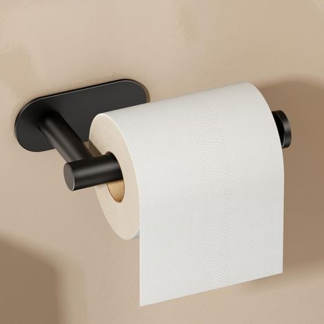 Kindfiber OÜ-Porte Papier Toilette sans Percage, Derouleur Papier Toilette Murale Porte Rouleau WC Papier Toilette Porte Sopalin Toilet Paper Holder(Noir Mat) (1/5)