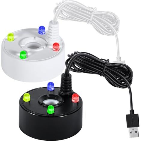 Humidificateur Ultrasone - Pour Aquarium Vijver Jardin De Roches - 4 LED Ambiance - Arrêt Automatique Niveau Eau - Alimentation USB - 1 Pièce (1/5)