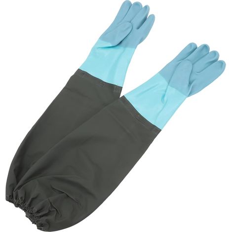 de Travail Caoutchouc Longs Étanches Jusqu Coude Résistants à Usure avec Ouverture Serrée Protection pour Jardinage Nettoyage et Travaux Manuels (1/5)