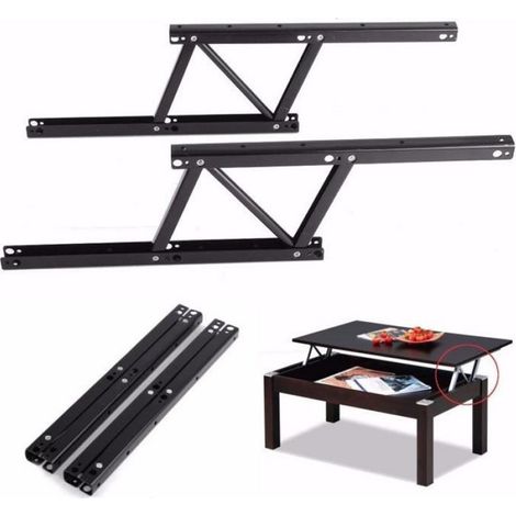 Table Basse - - KYD006-1 - Métal Noir - Mécanisme à Charnière - 2PCS