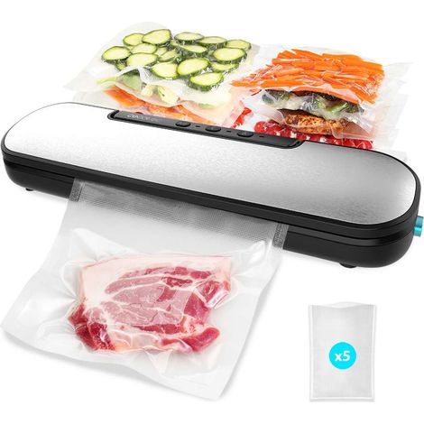 Cecotec SealVac Easy Magnetik Vacuum Sealer. 90 W, confezionamento in 10 secondi, pressione ofVacuum of0,6bar, sigillatura 30 cm, Materiale ABS, 8 modalità, include 5 Bags