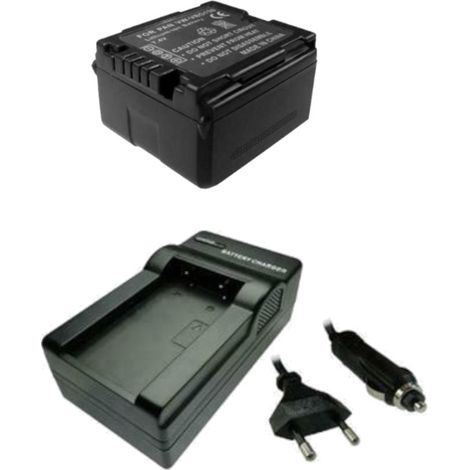ANGEBOT IM SET: Trade-Shop Kamera Li-Ion Akku 1200mAh + Ladegerät mit Kfz Adapter für Panasonic SDR-H21 SDR-H40 SDR-H60 SDR-H80 SDR-H90 SDR-H200 SDR-H250 SDR-H280 VDR-D50 VDR-D160 ersetzt VBN130