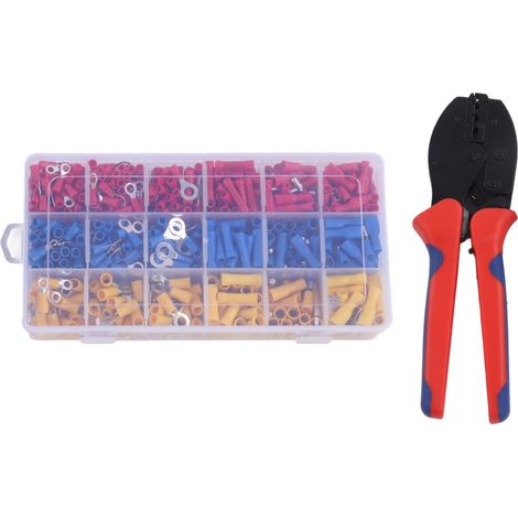Crimpzangen-Set mit Kabelschuhen, 27 verschiedene Flachstecker-Sortiment für 0,56 mm AWG2210 (1/5)