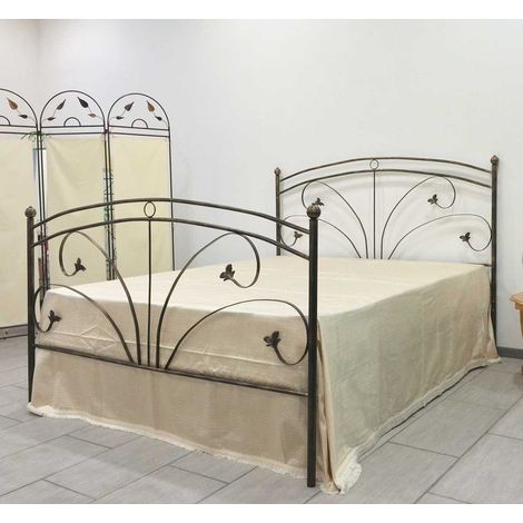 Letto singolo in Ferro Battuto Mya Colori Ferro: Avorio anticato (1/2)