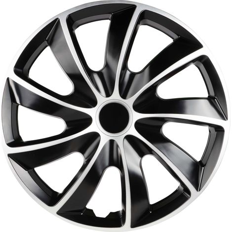 Radzierblenden Aero Bicolor 14 Zoll, 4er Satz Radkappen, Radblenden schwarz/silber (1/5)
