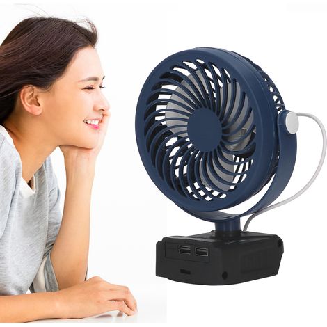 Ventilateur sans balais à batterie lithium avec interface Makita, ventilateur électrique portable à 2 vitesses réglables pour une utilisation en extérieur. (1/5)