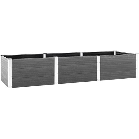 Maison Exclusive - Fioriera Rialzata da Giardino Grigia 300x100x54 cm in WPC (1/5)
