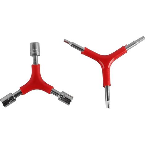Mountain Bike Allen Wrench Set of 2 Portable Three Way Hex Key for Bike Repair and Maintenance (1/5)