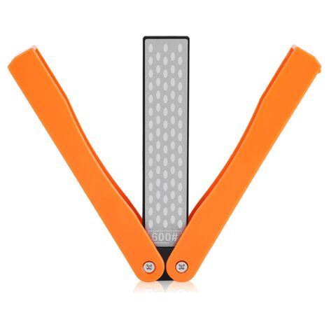 Foldable Double Sided 400/600 Sharpening Stone for Outdoor Camping (Yellow) (1/5)