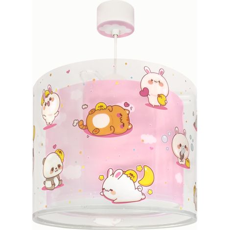 Lustre Chambre Lampe Suspension Enfand Kawaii petits animaux rose, 41762S, E27 (1/5)