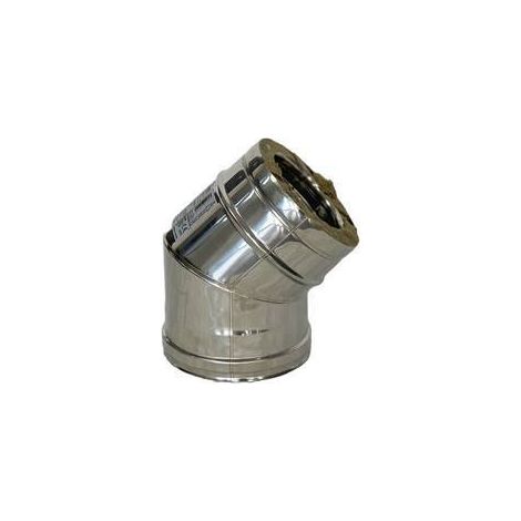 C CURVA INOX DOPPIA PARETE 45 D  8/13 CM