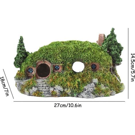 Cachette pour reptiles et aquarium, décoration roche naturelle pour gecko et serpent (1/4)