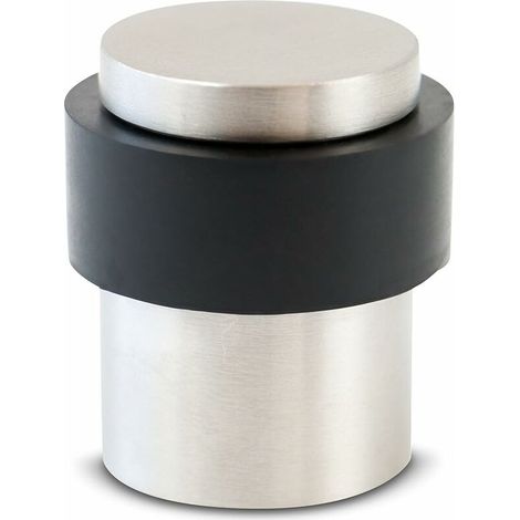 2 PCS Butée de porte en acier Inoxydable - Butoir de porte sol - Entretoise pour une fixation au sol - Ø : 3,5 cm, hauteur : 4 cm (1/5)
