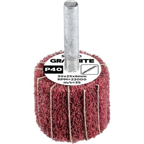 Accessorio per levigatura graphite 30 x 25 x 6 mm grana P40 22000 giri/min