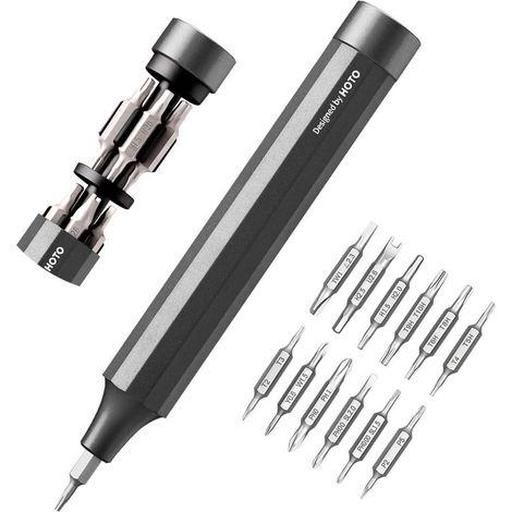 Präzisions-Schraubendreher Set 24-in-1 magnetisch, S2 Stahl, drehbare Kappe (1/5)